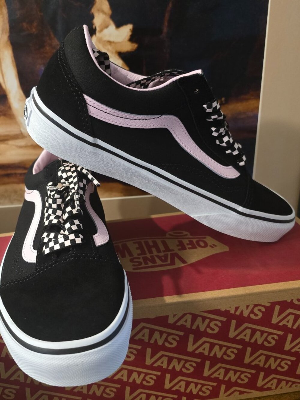 Vans Old Skool Blackpink Black Pink CHARMS VN000D6WY28 Women's Sz 7 Shoes US NEW